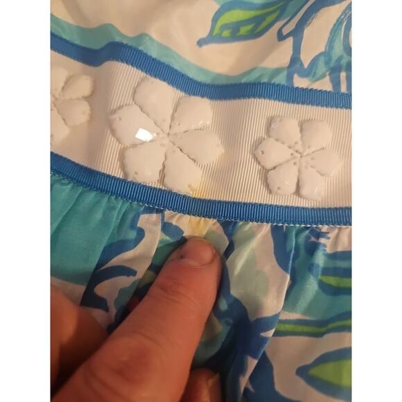 Lilly Pulitzer Langley Shorely Blue Tossing The Line Strapless Cocktail Dress 00 - Picture 6 of 13